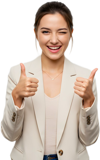 girl with thumbs up rosenstein vision testimonial 1